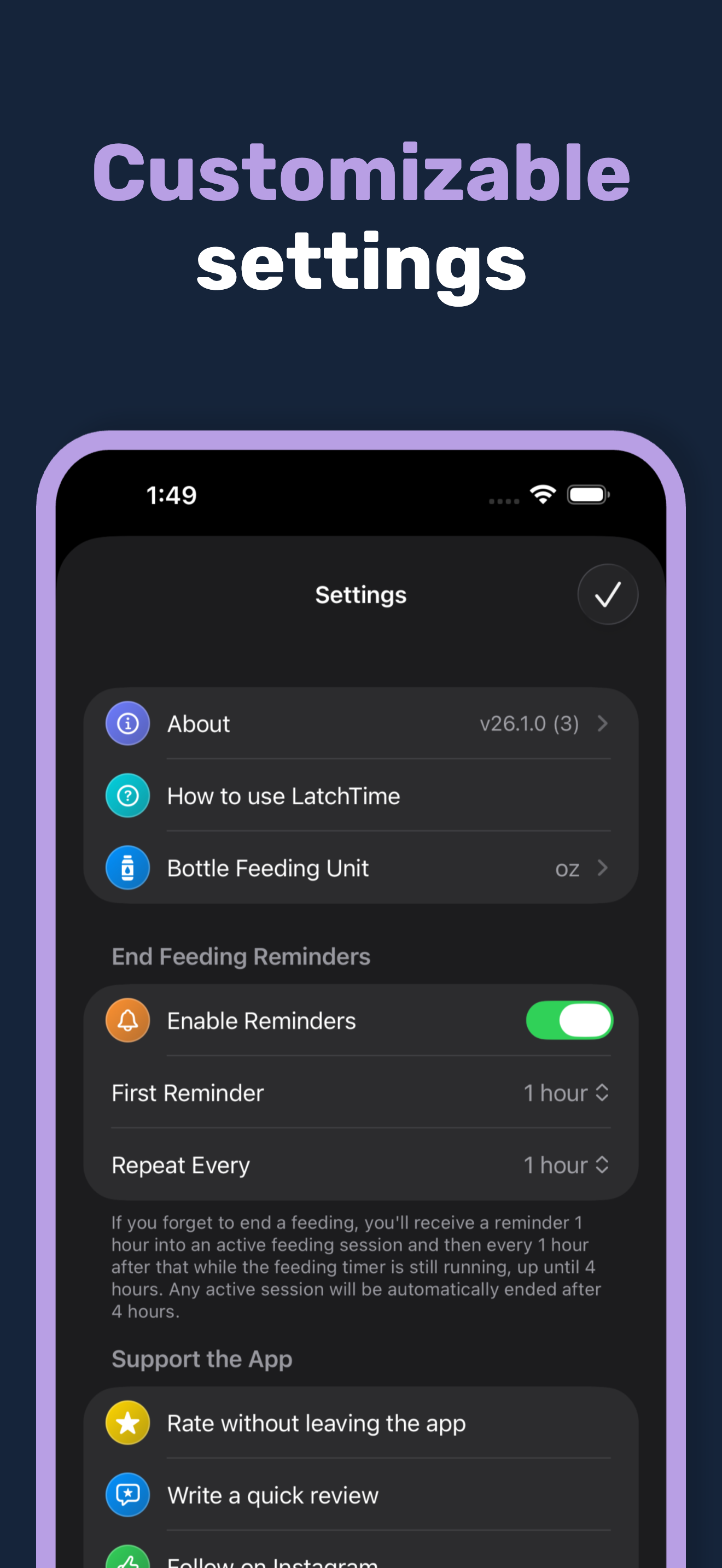 LatchTime: Breastfeeding Timer screenshot 8