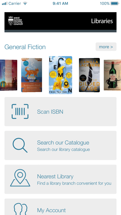 West Sussex Libraries Screenshot