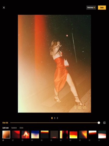 Light Leak Cam - Retro Filters iPad screenshot