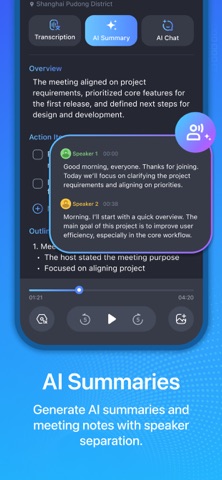 Voice Recorder: AI Voice Notes iPhone screenshot