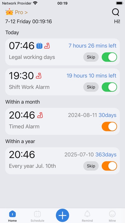 OK Alarm: Shift & Holiday +