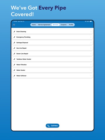 Streamline Plumbing iPad screenshot