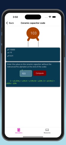 ElectricCalc Pro iPhone screenshot