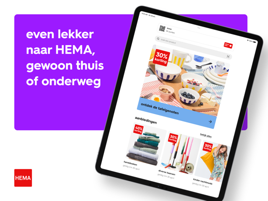 HEMA iPad app afbeelding 1