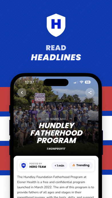 Hero: Donating Reinvented iPhone screenshot 2 - Shopping app