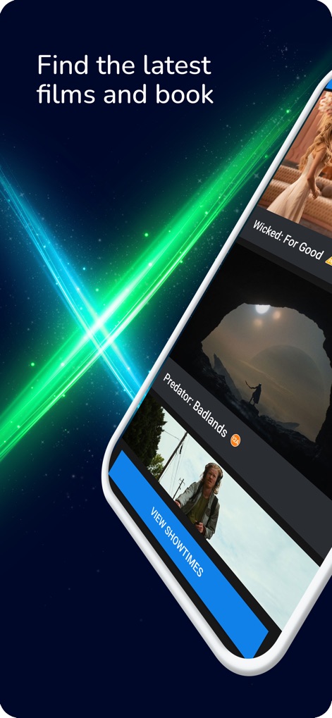 ODEON - La aplicación permite a los usuarios explorar los últimos estrenos cinematográficos y acceder directamente a los carteles de películas como 'Wicked: For Good' y 'Predator: Badlands', facilitando la planificación de su visita al cine.
