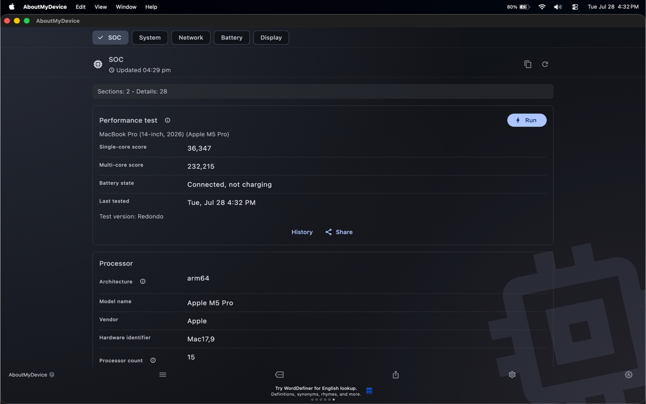 AboutMyDevice: Benchmark, info screenshot 11