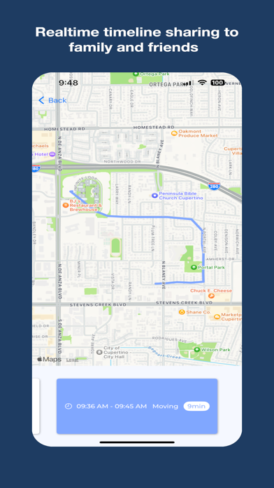 Footmark - Location history Screenshot