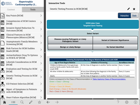 ACC Guideline Clinical App iPad screenshot 5 - Medical app