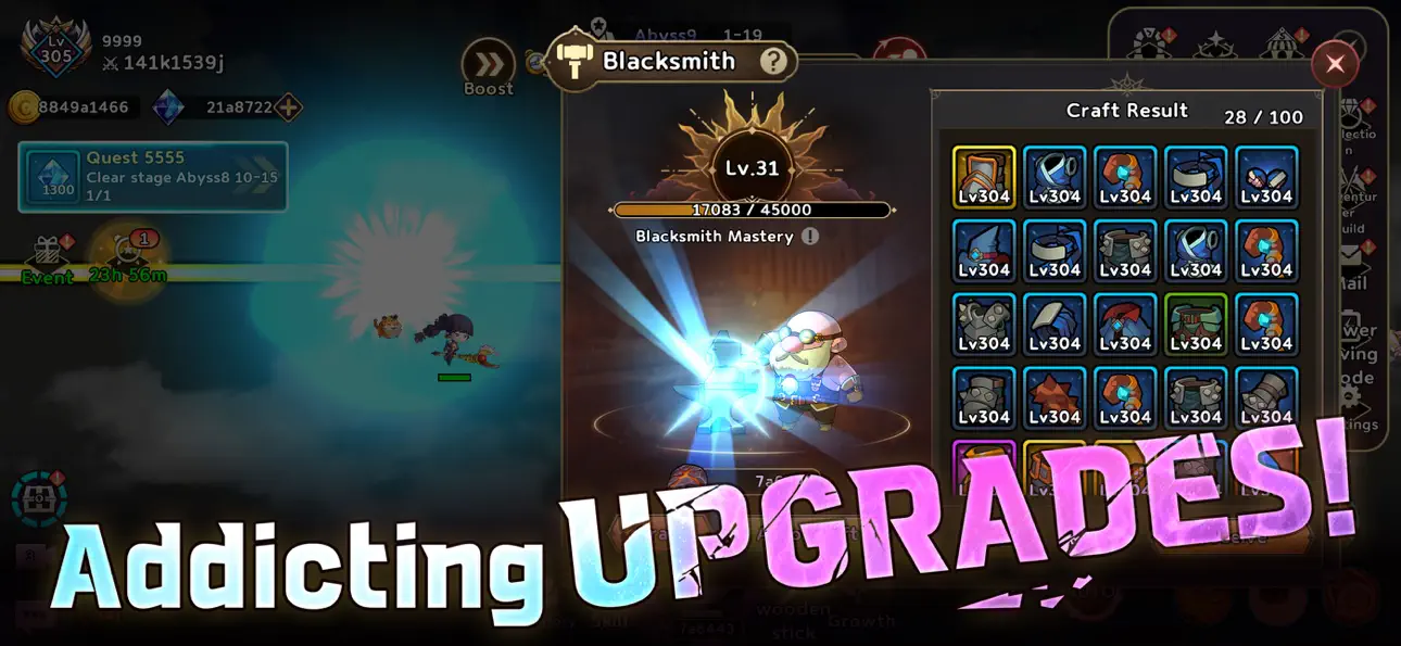 [Reinforced Wooden Stick Lv99] 99강화 나무몽둥이 : 키우기 iOS Mod IPA screenshot 2 - iOS game interface