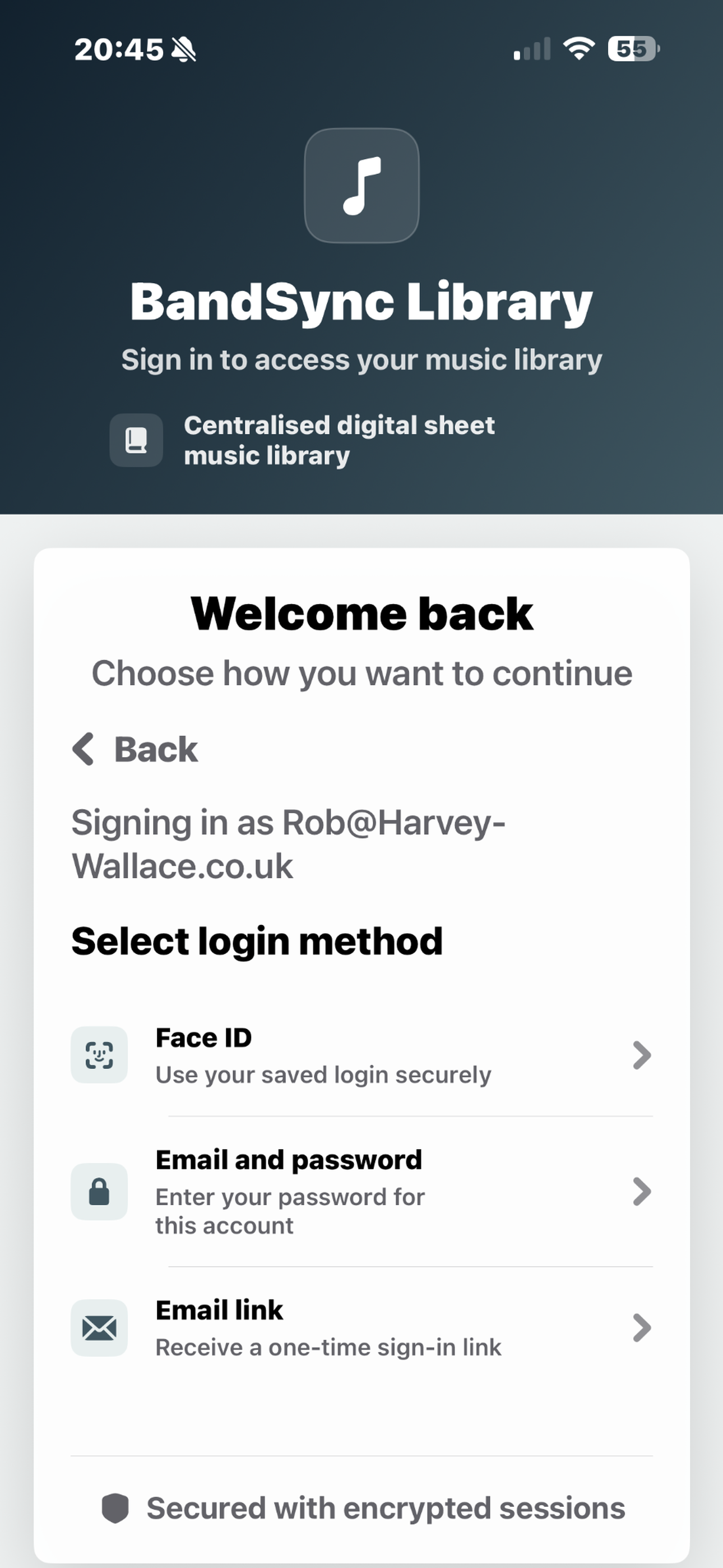 BandSync Library screenshot 2
