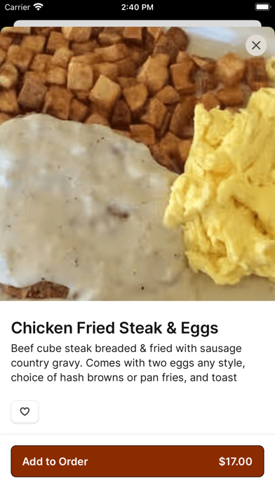 Mr T's Family Cafe iPhone screenshot 3 - Food & Drink app