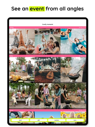 Campfire - group photo sharing iPad screenshot