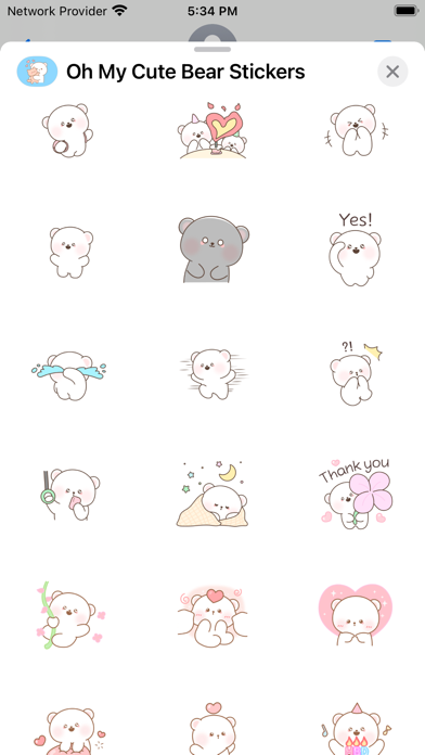 Oh My Cute Bear Stickers DAGOM Screenshot