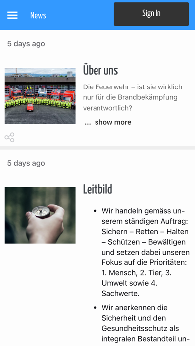 Feuerwehr Lyss-Worben screenshot