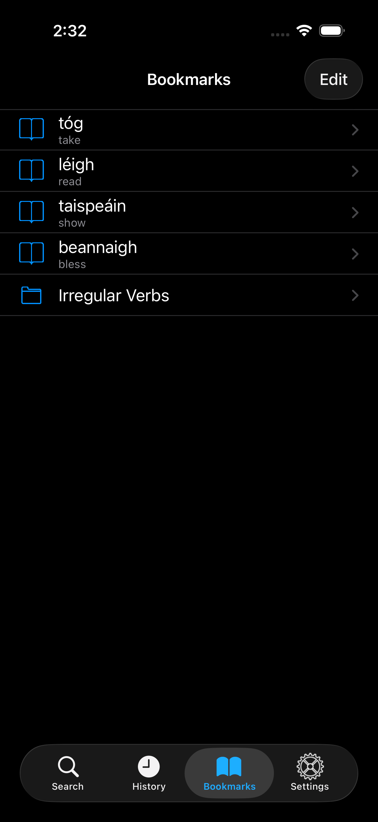 Briathra - Irish Verbs