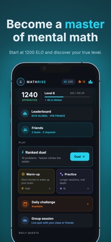 MathRise: Mental Math Duel Screenshot 1 of 6