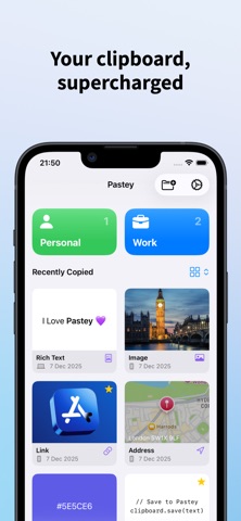 Pastey: Clipboard Manager iPhone screenshot