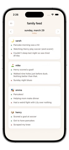 two & one: family journal screenshot