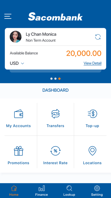 Sacombank Cambodia mBanking Screenshot