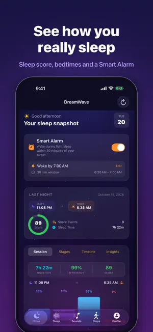 DreamWave: Sleep Tracker screenshot 1