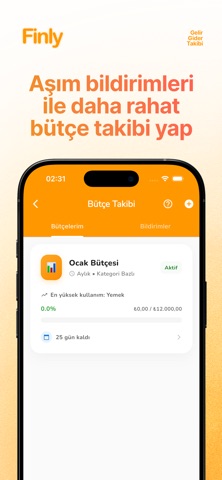 Finly | Gelir-Gider Takibi screenshot