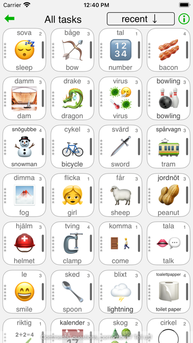 Swedish: learn words easily Screenshot