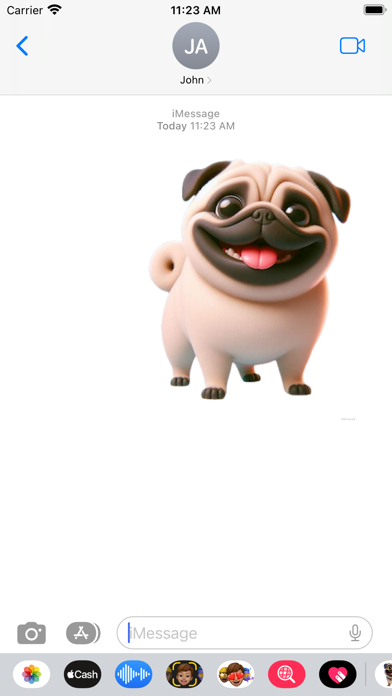 Screenshot 4 of Happy Pug Stickers App