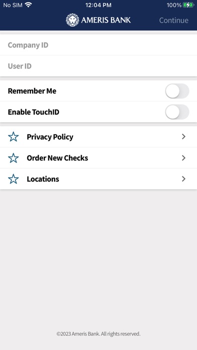 Ameris Bank Business Mobile Screenshot