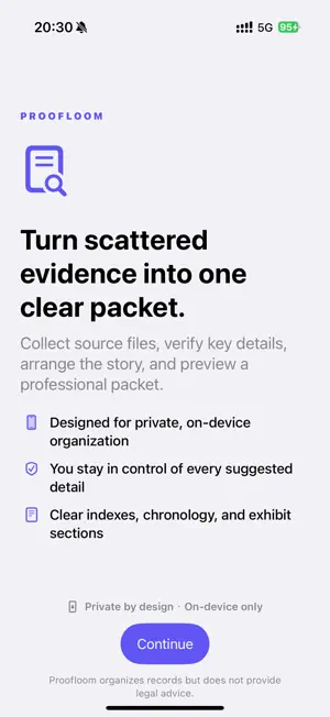 Proofloom: Evidence Organizer screenshot 1