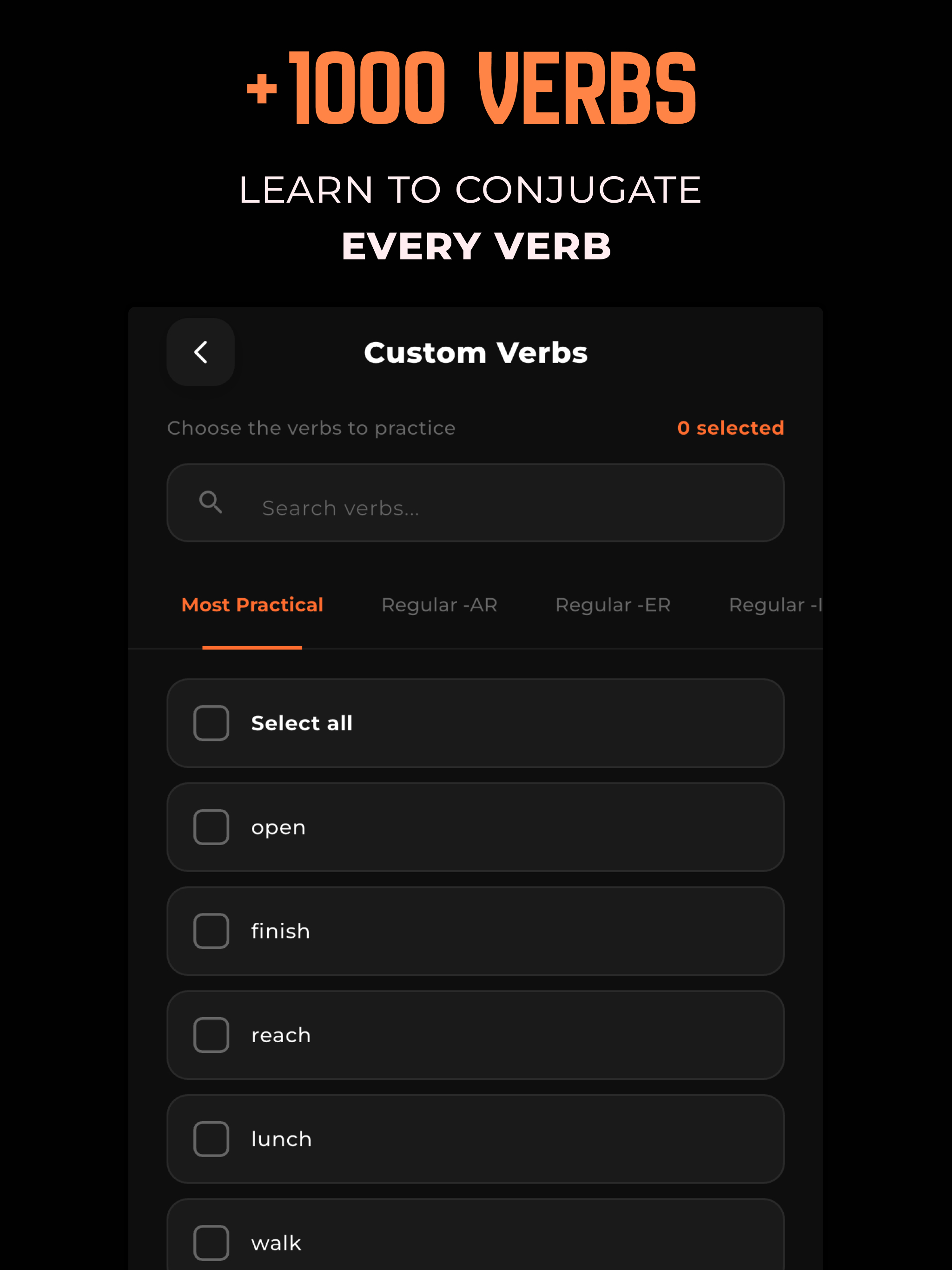 Verbarrator: Conjugate Spanish