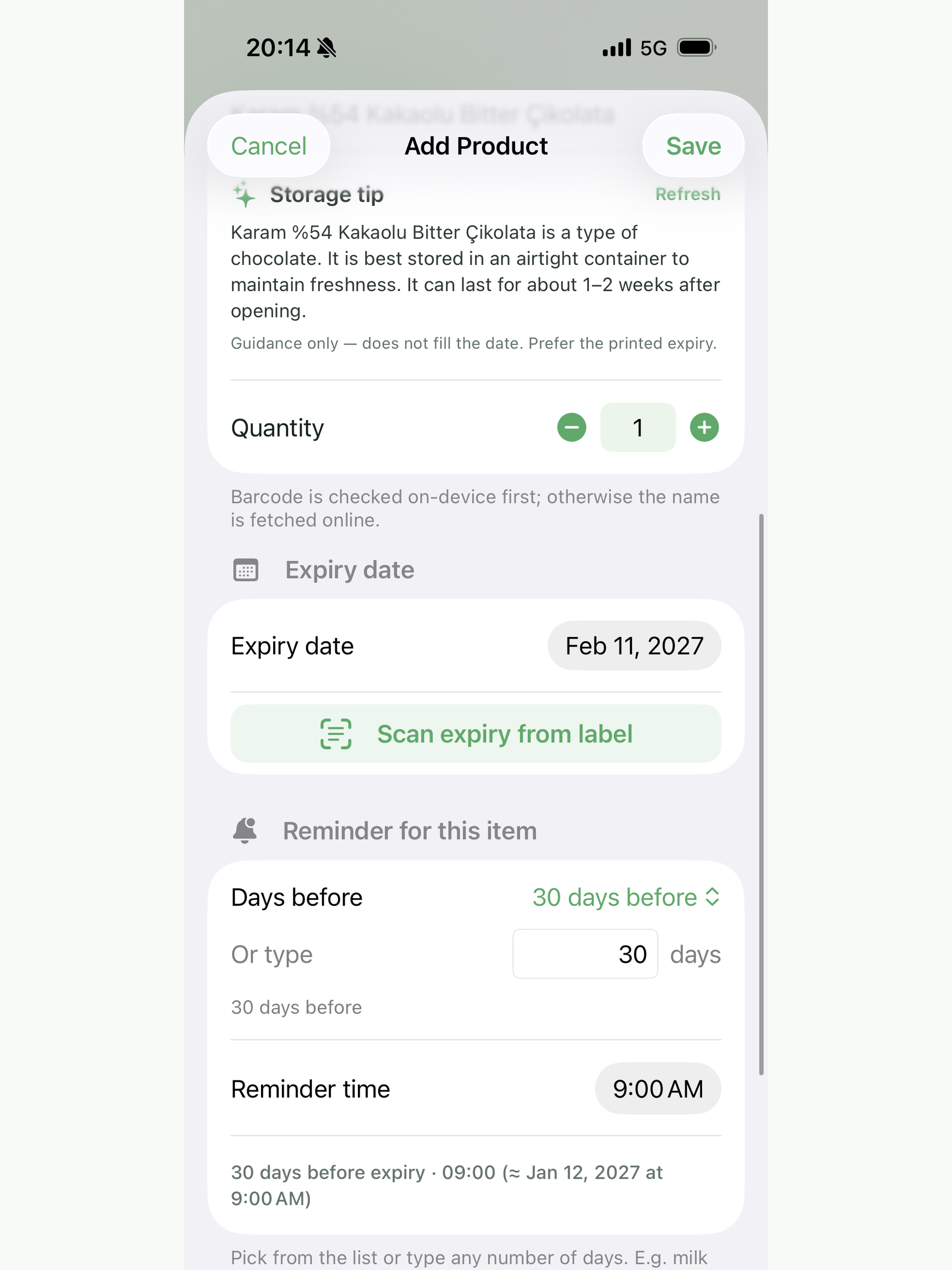 Fresco: Food & Expiry Tracker screenshot 13