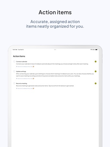 Circleback - AI Meeting Notes iPad screenshot