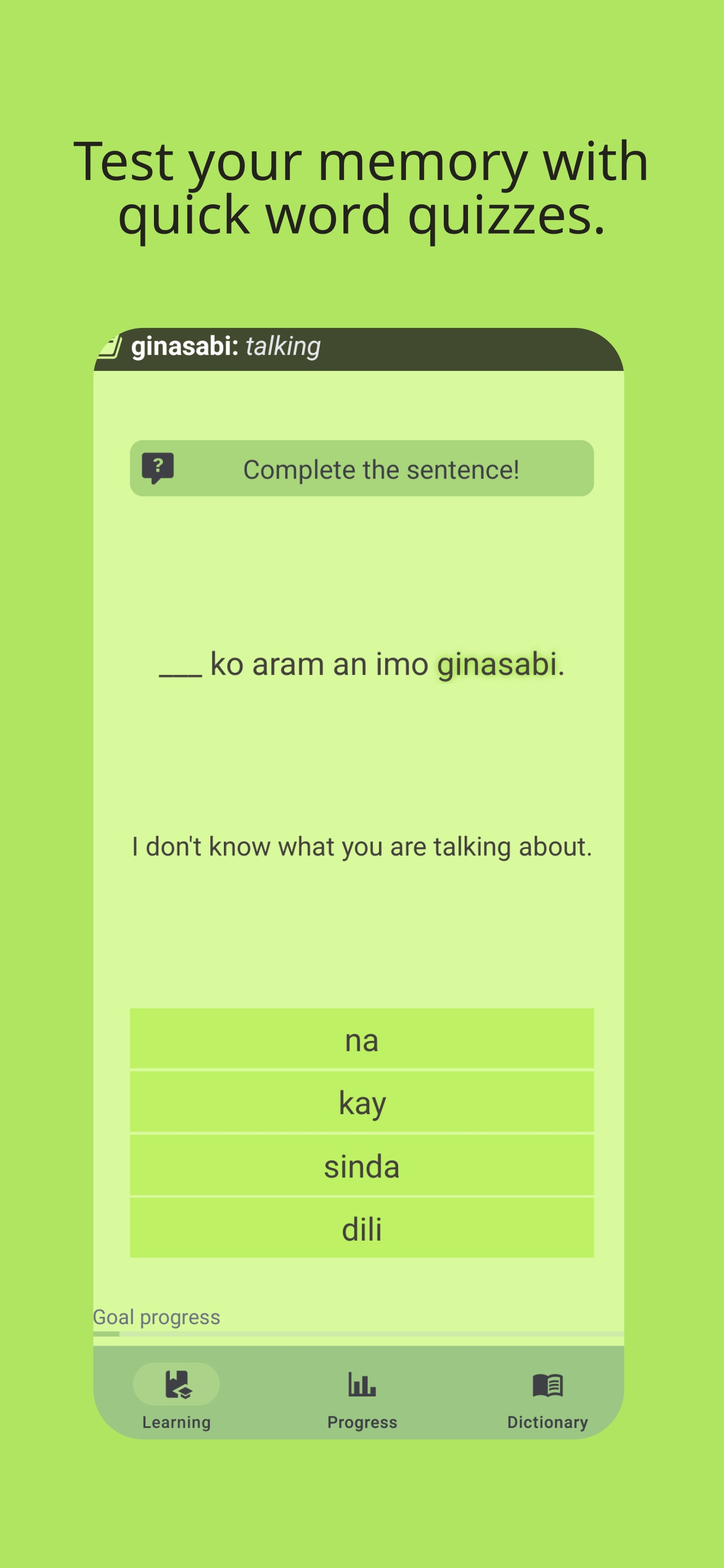 Swipe and Learn Masbatenyo screenshot 3