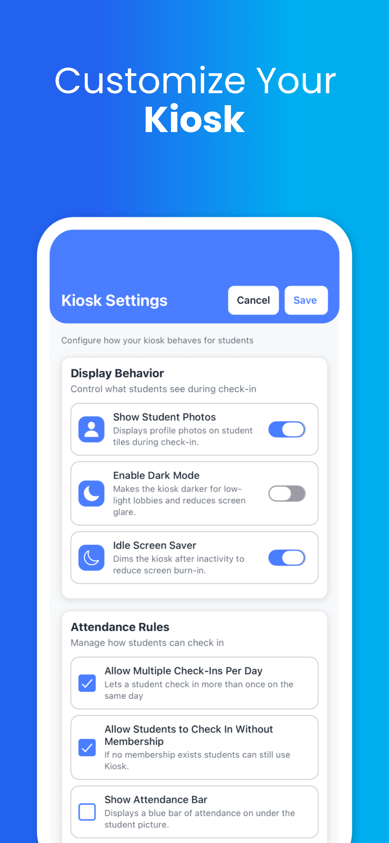 Manage My Dojo: Kiosk screenshot 4