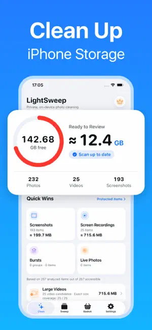 Photo Cleaner：LightSweep screenshot 1