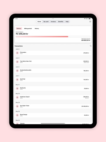 Spendwise iPad screenshot 1