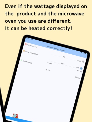 Microwave Wattage Converter iPad screenshot