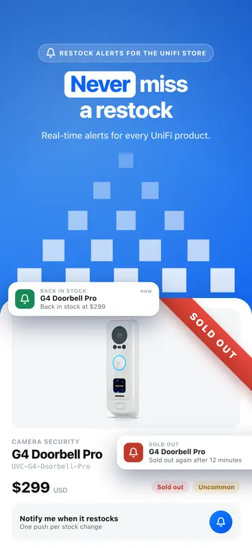 NotiFi: Stock Alerts for UniFi screenshot 1 of 7
