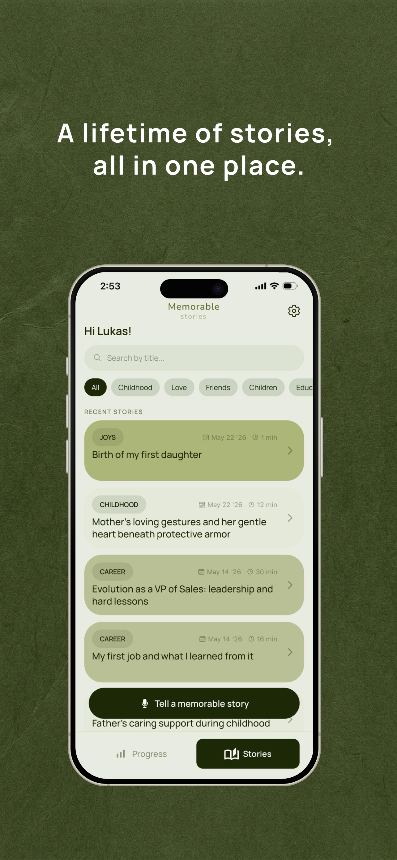 Memorable Stories screenshot 5