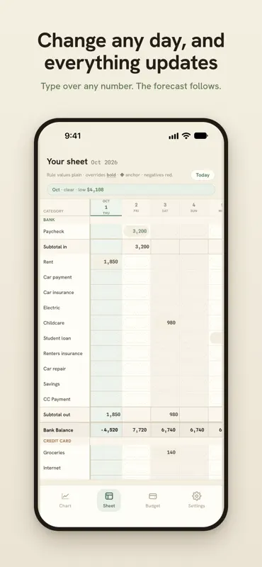 Ormos: Cash Forecast screenshot 3 of 6