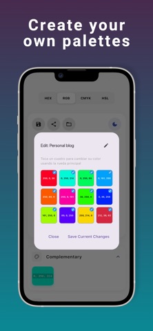 Color Wheel RGB CMYK HSL iPhone screenshot