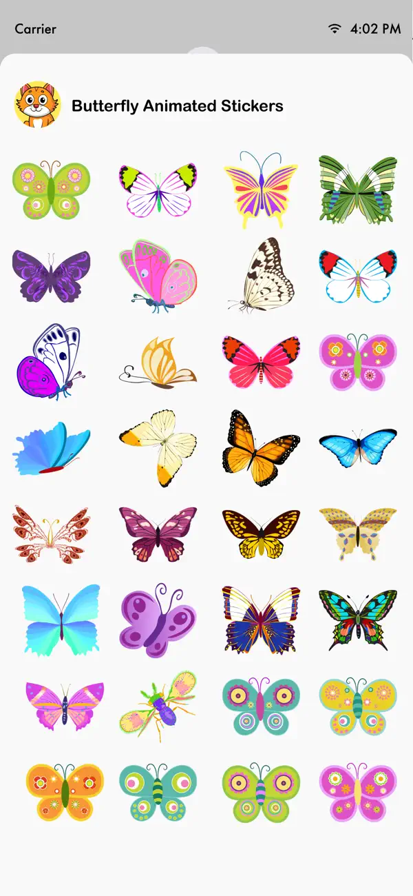 Screenshot #3 pour Butterfly Loving Stickers