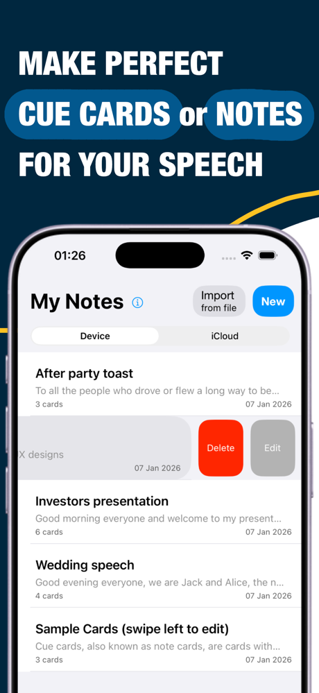 HintApp - Cue Cards & Notes screenshot 1
