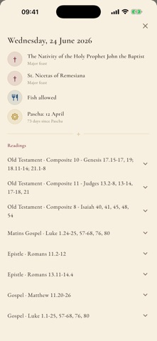 Orthodox Calendar screenshot