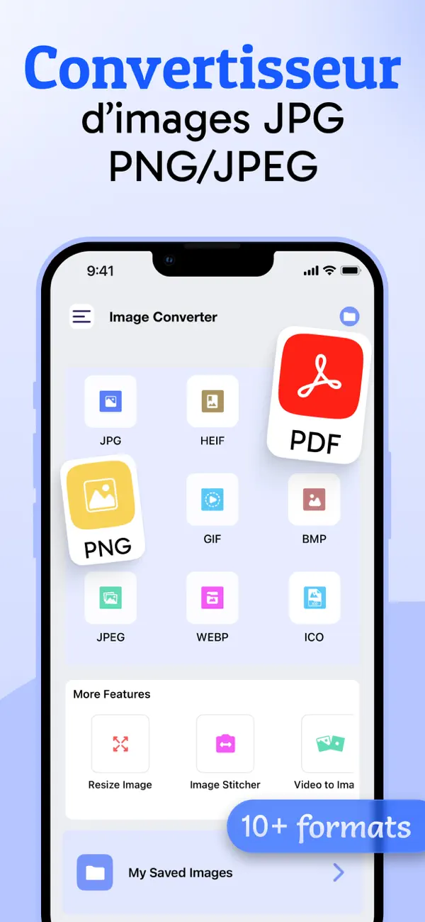 Screenshot #1 pour Convertisseur d'images PNG/JPG