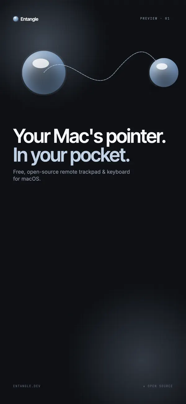 Screenshot #1 pour Entangle - Remote trackpad