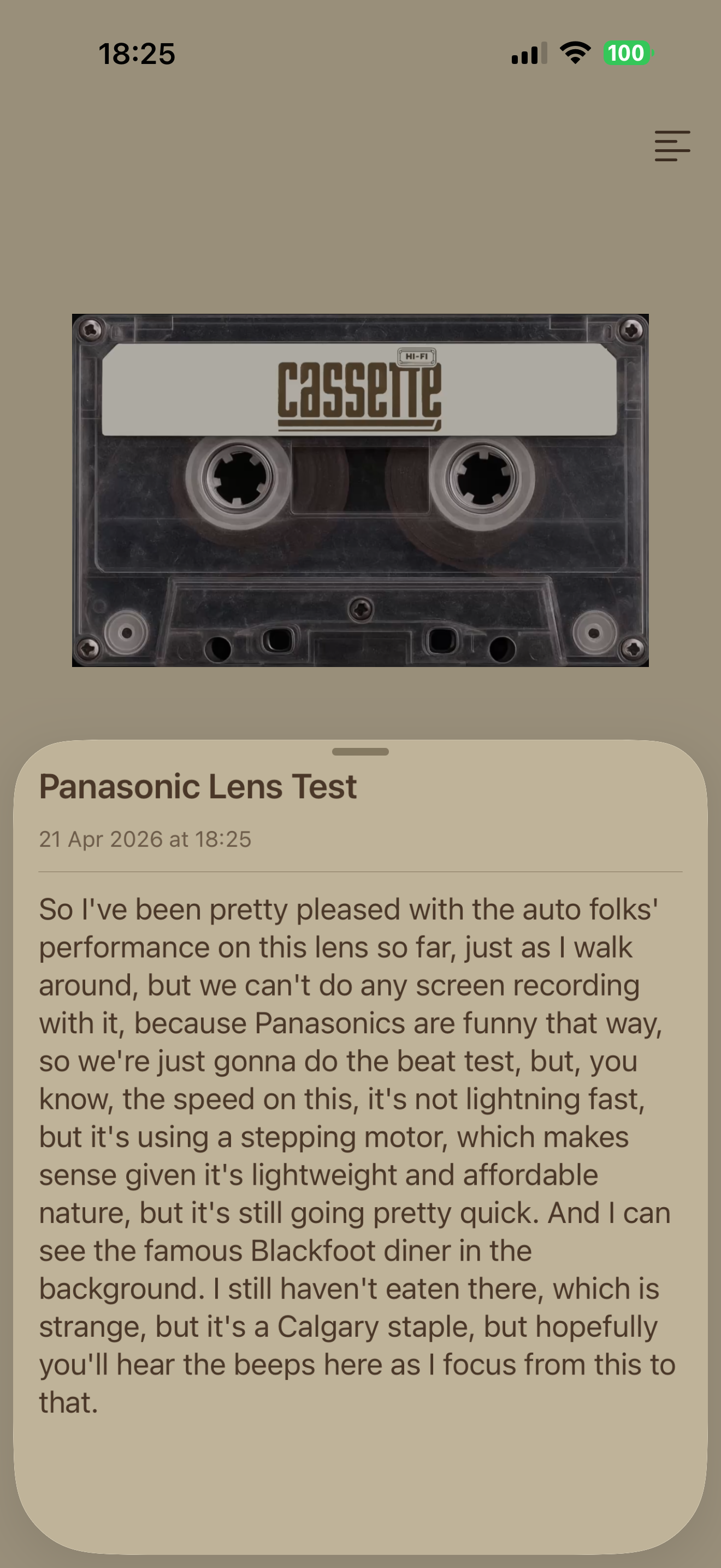 Cassette Memo