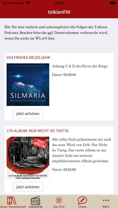 Tolkien Gesellschaft Screenshot