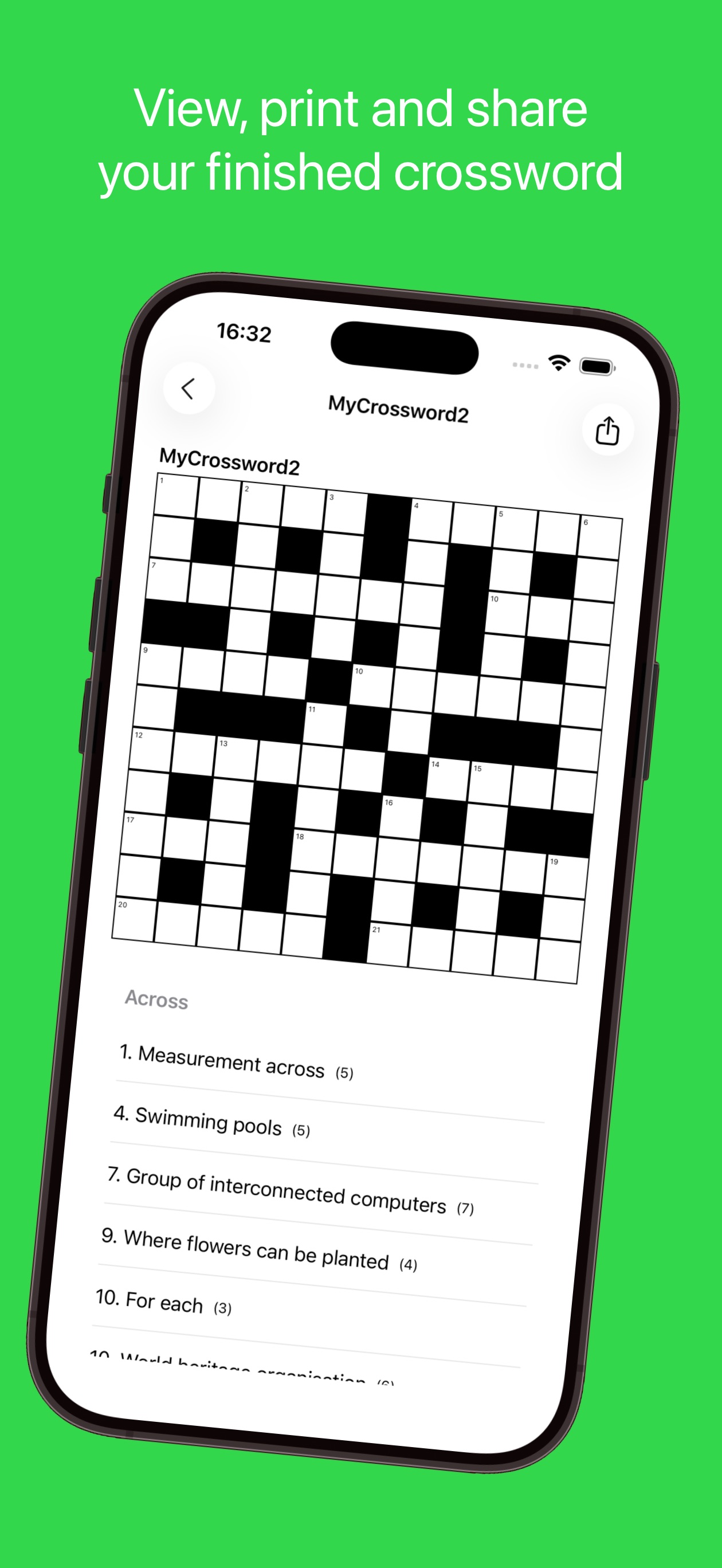 Screenshot 5 of Crossword Generator
